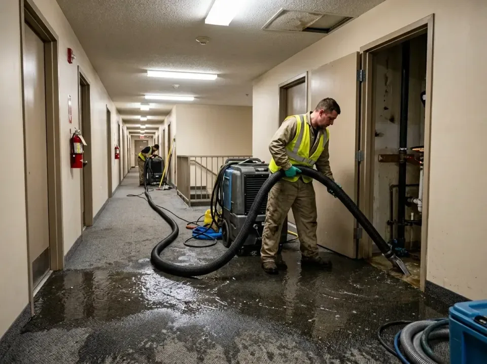 multi-unit-apartment-hallway-f-005 — frequently asked questions, Emergency Burst Pipe Water Extraction & Removal in Belle Ch…